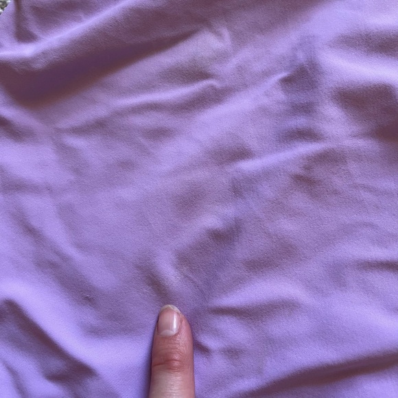 Old Navy Women’s One Piece Purple Striped Swimsuit Size Small Padded - Picture 8 of 8